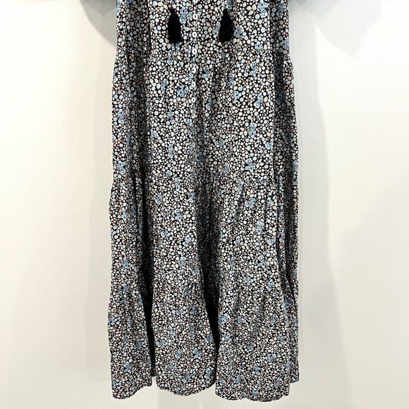 Spell & the Gypsy Poppy Smock Gown Dress Floral Puff Sleeve Maxi Poplin - Picture 7 of 13